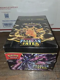 New & Sealed! Pokemon TCG Scarlet & Violet Paldean Fates Booster Bundle Display - Image 1