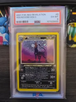 2001 POKEMON NEO REVELATION #8 HOUNDOOM-HOLO PSA 6 - Image 1