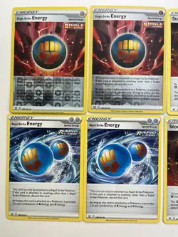 Pokemon Tcg Lot of 6 Special Energy Rapid, Single Strike Stone Reverse Holo - Image 2