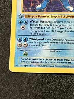 Pokemon Poliwrath 1st Edition Holo Rare Shadowless #13 Base Set LP - Image 2