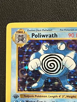 Pokemon Poliwrath 1st Edition Holo Rare Shadowless #13 Base Set LP - Image 3