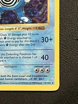 Pokemon Poliwrath 1st Edition Holo Rare Shadowless #13 Base Set LP - Image 5