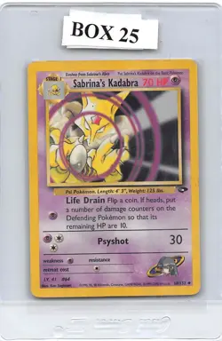 SABRINA’S KADABRA 58/132 - Gym Challenge - VINTAGE WOTC Pokemon Card - MP/HP - Image 1