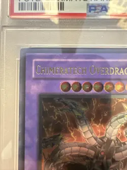 Yu-Gi-Oh! TCG Chimeratech Overdragon Ultimate Rare POTD-EN034 1st Edition PSA 8 - Image 2