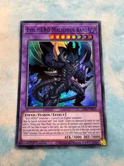 YUGIOH EVIL HERO MALICIOUS BANE ULTRA RARE NM LDS3-EN033 MIXED COLOURS - Image 5