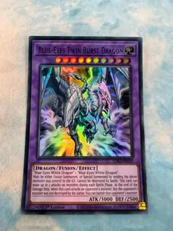 YUGIOH BLUE-EYES TWIN BURST DRAGON ULTRA RARE 1ST NM LDS2-EN019 MIXED COLOURS - Image 3