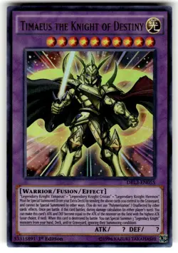 Yugioh Timaeus The Knight Of Destiny DRL3-EN055 Ultra Rare 1st Ed NM - Image 1