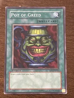 Pot of Greed SD1-EN015 Structure Deck: Dragon's Roar 1st Edition Common LP - Image 1