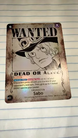 Sabo Wanted Poster Card SEC SP- OP13-120 - Carrying On His Will - English - Image 1