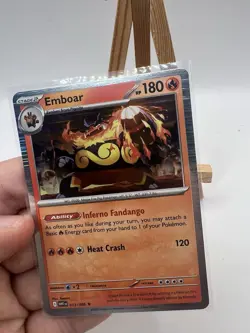 Emboar 013/086 Holo Rare SV: White Flare Pokemon Card NM - Image 3