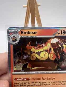Emboar 013/086 Holo Rare SV: White Flare Pokemon Card NM - Image 5