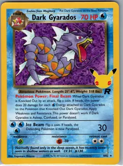 Dark Gyarados 8/82 Holo Celebrations: Classic Collection - Pokemon Card - NM - Image 1