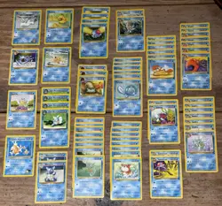 OLD Pokemon WATER Cards~LOT of 67~Multiples of 19 Different POKEMON Played - Image 1