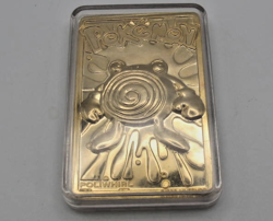 23K Gold Plated 1999 Burger King Pokemon POLIWHIRL Trading Card in case - Image 1