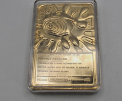 23K Gold Plated 1999 Burger King Pokemon POLIWHIRL Trading Card in case - Image 3