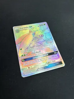 Pokemon Lurantis GX TCG Sun & Moon Holo Card 150/149 Rainbow Secret Rare - Image 2