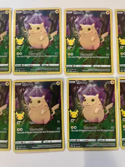LOT 12 x Pokemon Pikachu Holo Card Celebrations 005/025 25th Anniversary Edition - Image 3