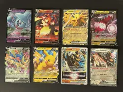 POKEMON LANCE’S CHARIZARD PIKACHU V ZAPDOS EX AND OTHERS JUMBO 8 CARD LOT !! - Image 1