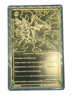 1999 Burger King Pokemon Charizard Trading Card Gold Plated 23K - Image 3