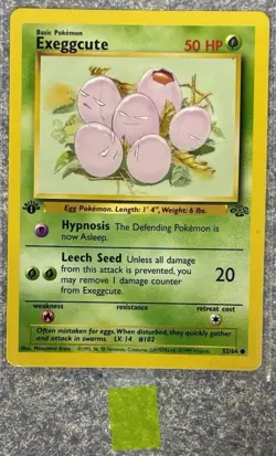 Pokemon TCG 1st Edition Exeggcute Jungle Card 52/64 Regular Card - Image 1