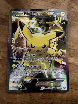 Pokemon Pikachu EX #XY124 Promo Card English (lightly-moderately played) - Image 1