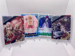 One Piece TCG Donquixote Doflamingo Corazon Foil Reg Lot Of 4 Cards - Image 1