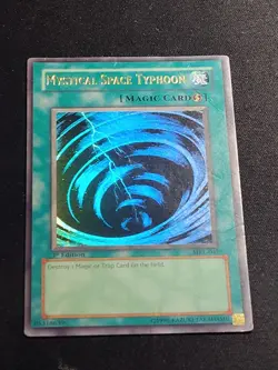 Mystical Space Typhoon MRL-047 1st Edition Yu-Gi-Oh Card Ultra Rare Played HP - Image 1