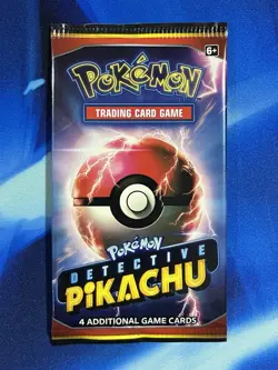 Pokemon TCG Detective Pikachu 4 Card Booster Pack Sealed Sun & Moon Promo - Image 1