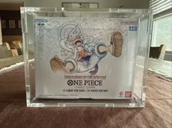 One Piece Card Game Awakening Of The New Era Booster Box OP-05 in Acrylic Holder - Image 1