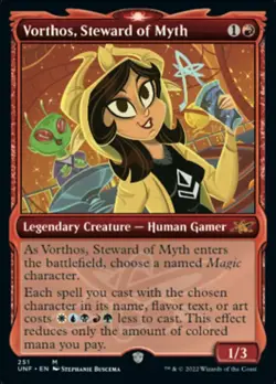 1 x Vorthos, Steward of Myth - Foil - Showcase - Unfinity - NM-Mint - MTG - Image 1
