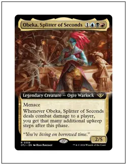 1x Obeka, Splitter of Seconds, Outlaws of Thunder Junction, Extended Art, MTG NM - Image 1