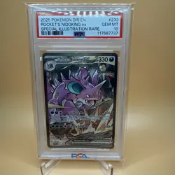 2025 POKEMON DRI EN-DESTINED RIVALS #233 TEAM ROCKET'S NIDOKING EX PSA 10 - Image 1