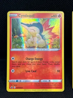 Pokemon Tcg Cyndaquil(FULL HOLO ERROR) SWSH221 Sword & Shield Black Star Promo - Image 2