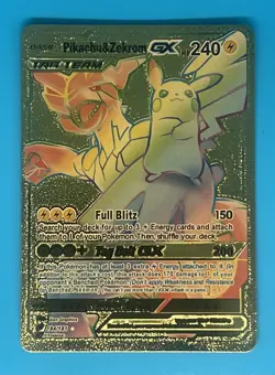 Pokemon Tag Team Fan Art Gold Pikachu & Zekrom GX - Image 1