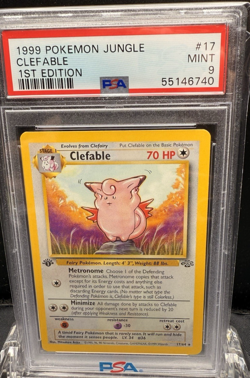 1999 POKEMON JUNGLE CLEFABLE 1ST EDITION #17 PSA 9 - Image 1