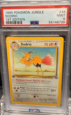 1999 POKEMON JUNGLE DODRIO 1ST EDITION #34 PSA 9 - Image 1