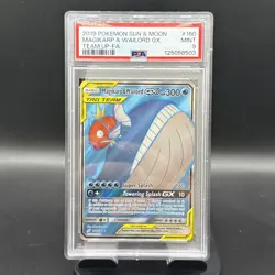Pokemon Magikarp & Wailord GX Full Art 160/181 Team Up Tag Team #160 MINT PSA 9 - Image 1