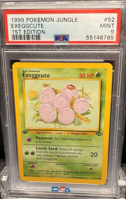 1999 POKEMON JUNGLE EXEGGCUTE 1ST EDITION #52 PSA 9 - Image 1