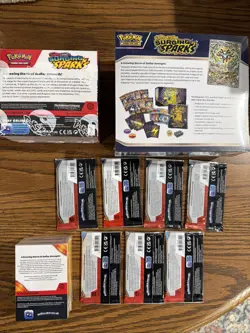 Pokemon TCG Surging Sparks Huge Bundle Sealed ETB Booster Box Bonus Boosters - Image 2