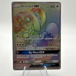 Drampa GX - 160/145 [Guardians Rising] Pokemon TCG - RAINBOW SECRET RARE - NM - Image 1