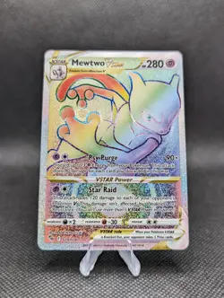 Pokemon TCG - Mewtwo V Star 79 079/078 Pokemon GO Rainbow Secret Rare NM/M - Image 2