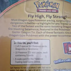 2019 Pokemon TCG Salamence Tin Brand New, Sealed! 10 mini packs look in picture - Image 4