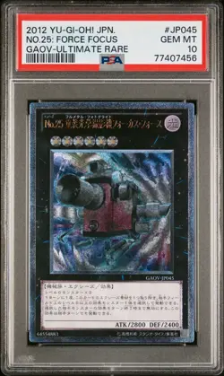 2012 Yugioh GAOV-JP045 Number 25: Force Focus Japanese Ultimate PSA 10 Gem Mint - Image 1