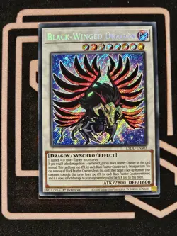 Black-Winged Dragon Secret Rare L5DD-ENS03 CHIBI ART YuGiOh - Image 1