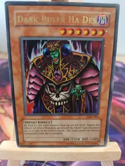 Dunkler Herrscher Ha Des LOD-001 Ultra Rare Englisch VG YUGIOH - Image 1