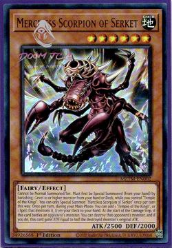 Yugioh! Merciless Scorpion of Serket MZTM-EN002 (UR) 1st Ed - Image 1