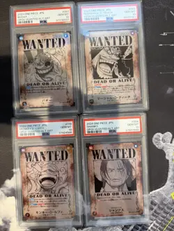 PSA 10 OP09 Wanted Card Complete set One Piece Card Emperors In The New World - Image 2