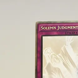 Solemn Judgment GLD5-EN045 *LP* Limited Edition Ghost Gold Rare Yugioh Card - Image 2