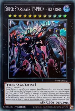 RA04-EN072 SUPER STARSLAYER TY-PHON - SKY CRISIS SUPER RARE 1ST ED YuGiOh CARD - Image 1