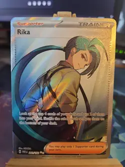 Pokemon TCG Rika Card 241/182 Paradox Rift Ultra Rare Full Art Holo NM - Image 1